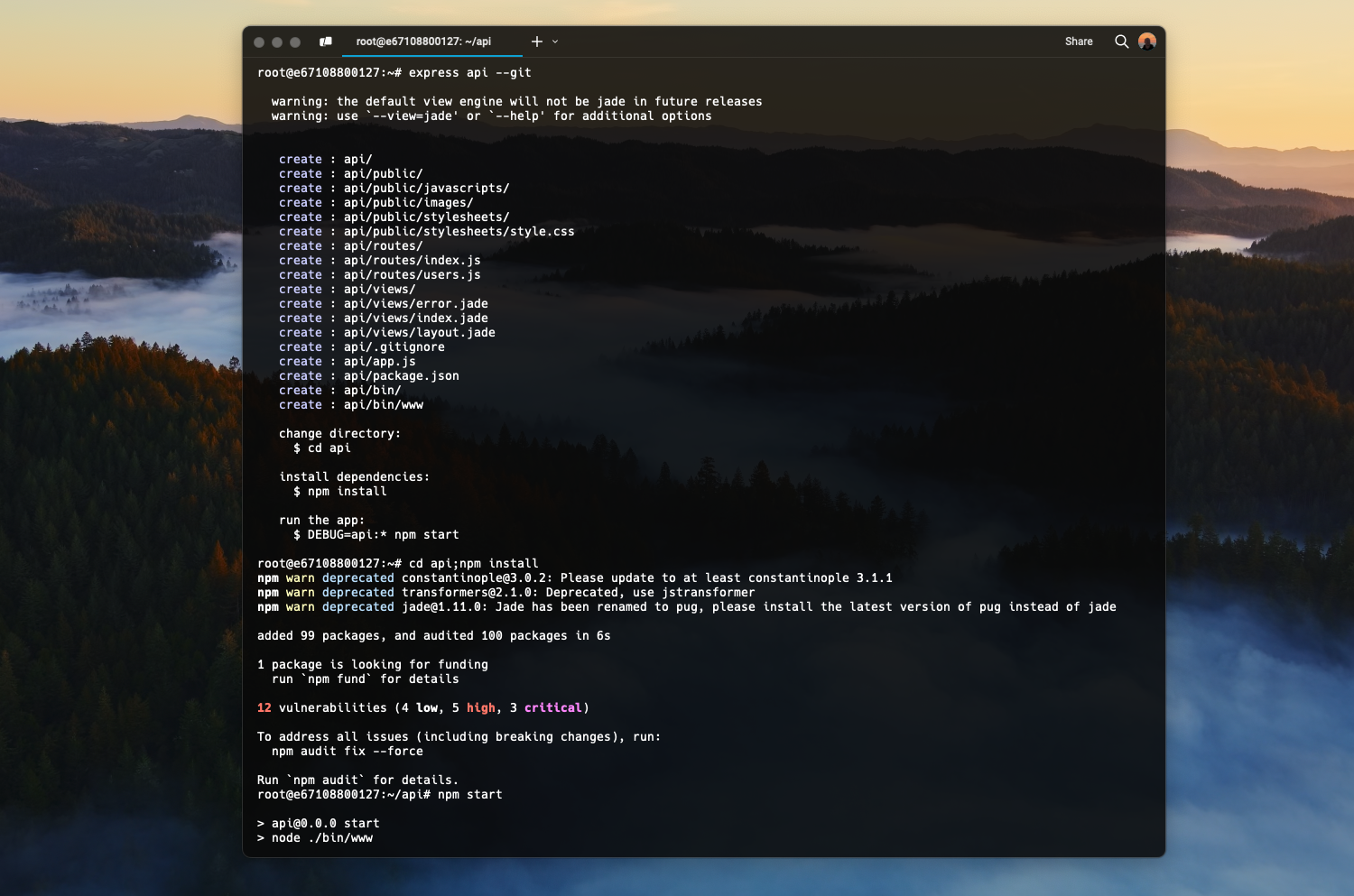 Express-commands