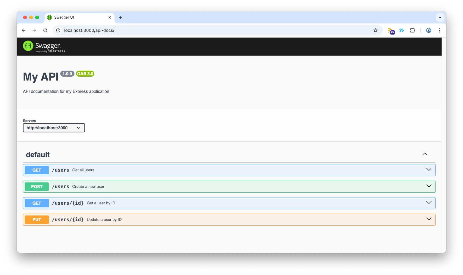 Swagger UI Example